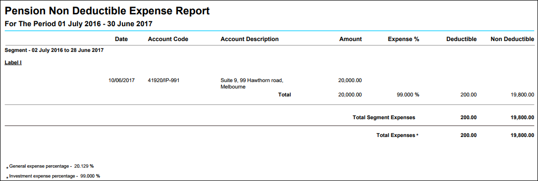 Non Deductible Expense Reconciliation Report Simple Fund 360