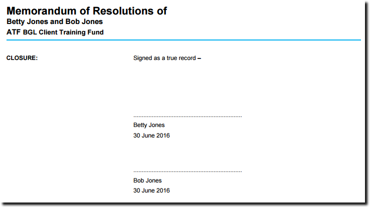Trustee Minute/Resolution Preparation – Simple Fund 360 Knowledge Centre
