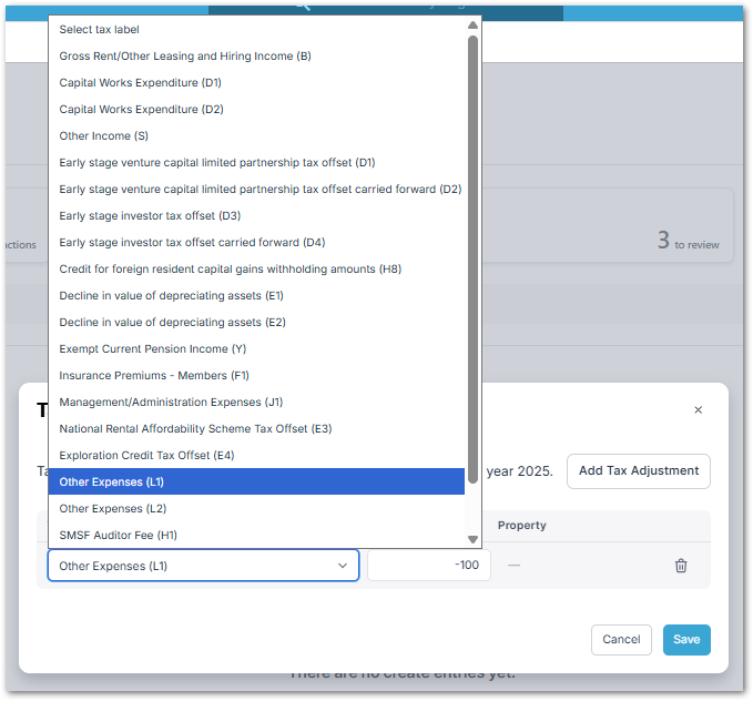 Tax Adjustments – Simple Fund 360 Knowledge Centre