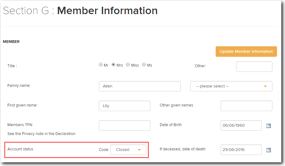 CMN.ATO.SMSFAR.436632 Account status must be Closed Simple